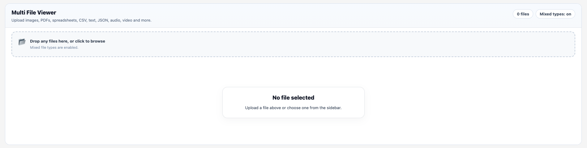 Multi File Viewer & Uploader